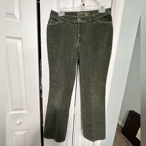 St. John's Bay Jeans | Nwt St. John's Bay Green Corduroy Straight Fit Boot Cut